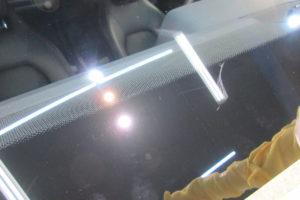メルセデスベンツ E350 クーペ　フロントガラス研磨